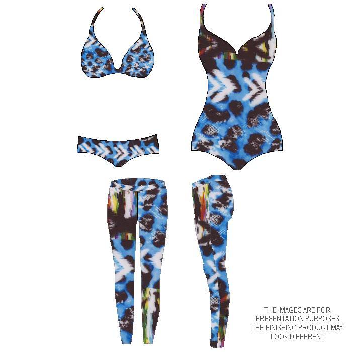 Printed Spandex Abstract Rainbow Multi-Color