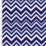 Printed Spandex Chevron Wave Plum/White