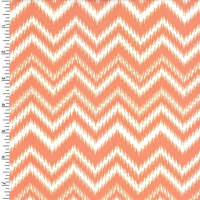 Printed Spandex Chevron Wave Plum/White