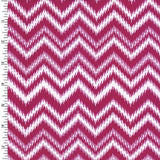 Printed Spandex Chevron Wave Plum/White