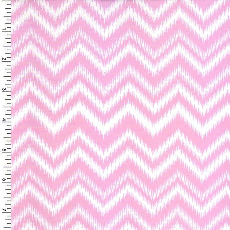 Printed Spandex Chevron Wave Plum/White