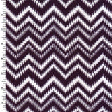 Printed Spandex Chevron Wave Plum/White