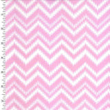 Printed Spandex Neon Yellow White Chevron