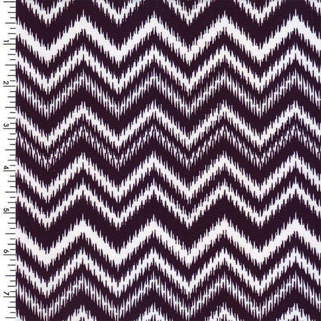 Printed Spandex Neon Yellow White Chevron
