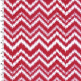 Printed Spandex Neon Yellow White Chevron