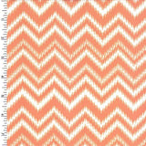 Printed Spandex Neon Yellow White Chevron