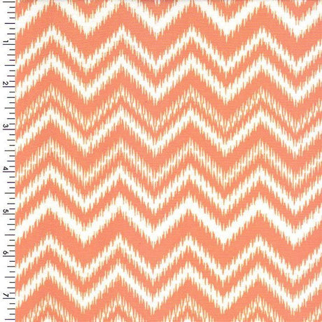 Printed Spandex Neon Yellow White Chevron