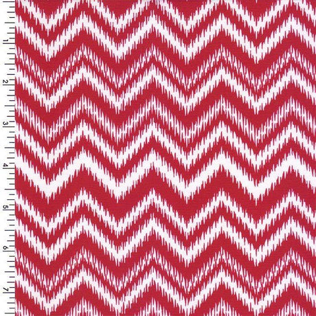 Printed Spandex Neon Lime White Chevron