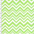 Printed Spandex Neon Lime White Chevron