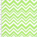 Printed Spandex Neon Lime White Chevron