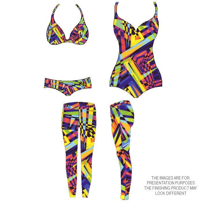 Printed Spandex Geometric Abstract