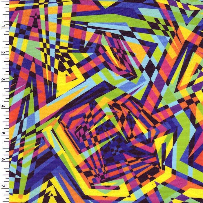 Printed Spandex Geometric Abstract