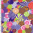 Printed Spandex Candy Geometric Abstract