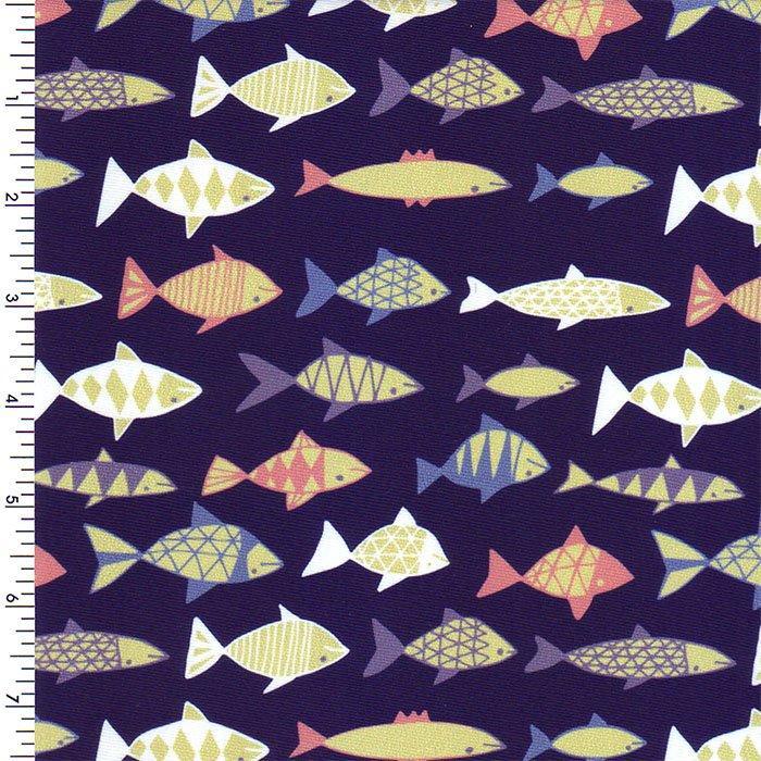Printed Spandex Ocean-Inspired Poly Tricot