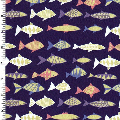 Printed Spandex Ocean-Inspired Poly Tricot
