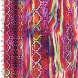 Printed Spandex Rainbow Abstract Multi-Color