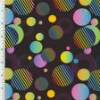 Printed Spandex Tricot Circles Swimwear Fabric