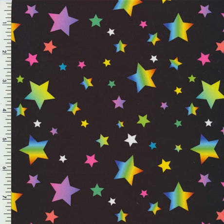 Printed Spandex Stars Polyester Tricot