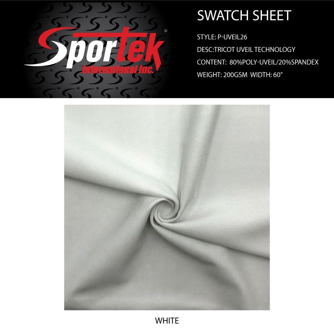 Tricot Spandex UPF 50+ White