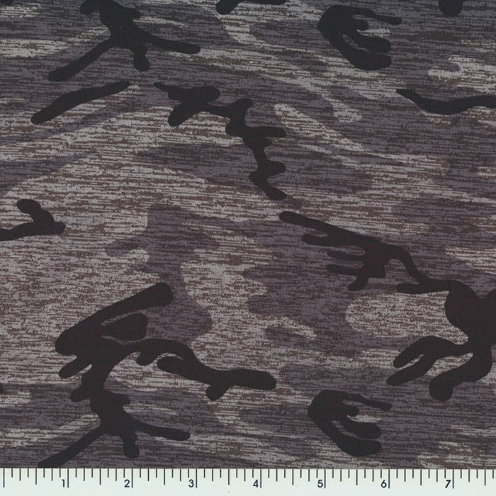 Printed Spandex Husky Grey Moisture-Wicking