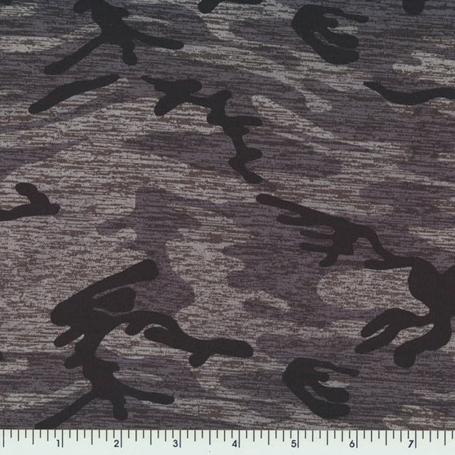 Printed Spandex Husky Grey Moisture-Wicking