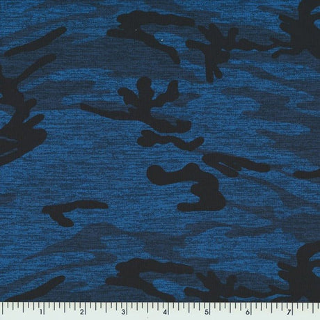 Printed Spandex Midnight Blue Swimwear