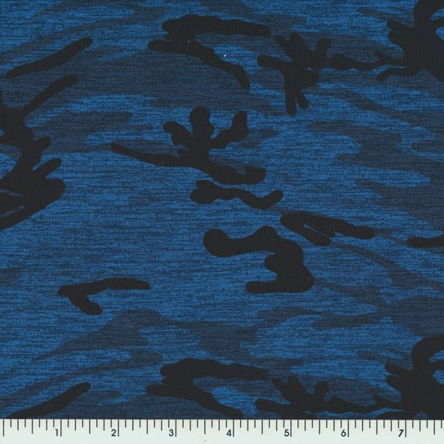 Printed Spandex Midnight Blue Swimwear