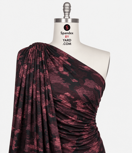 Printed Spandex Pepper Pink 4-Way Stretch