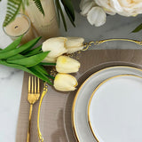 Acrylic Charger Plate 13" Clear Gold Embossed Baroque