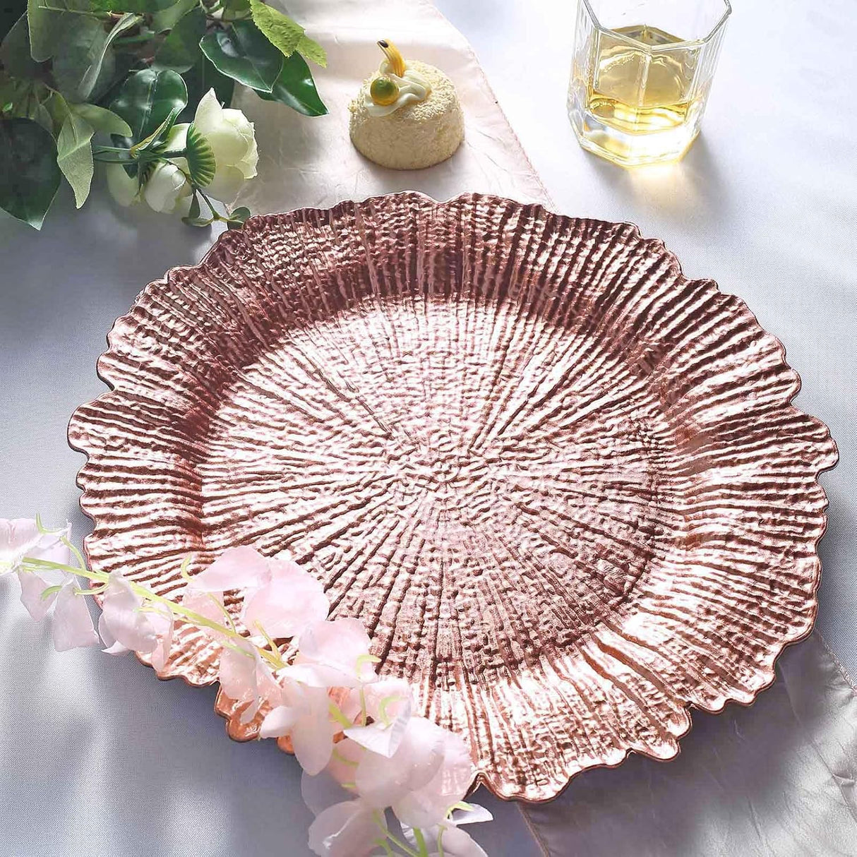Rose Pink Acrylic Charger Plate 13 Inch