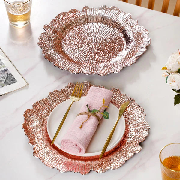 Rose Pink Acrylic Charger Plate 13 Inch