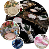 Clear Acrylic Charger Plate With Silver Beaded Rim 13in