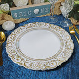 Vintage Acrylic Charger Plates 13" Antique White