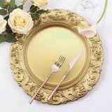 Gold Vintage Acrylic Charger Plate 13in