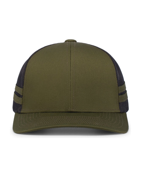 Low-Profile Stripe Trucker Cap