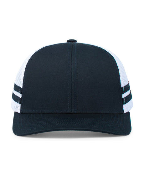 Low-Profile Stripe Trucker Cap