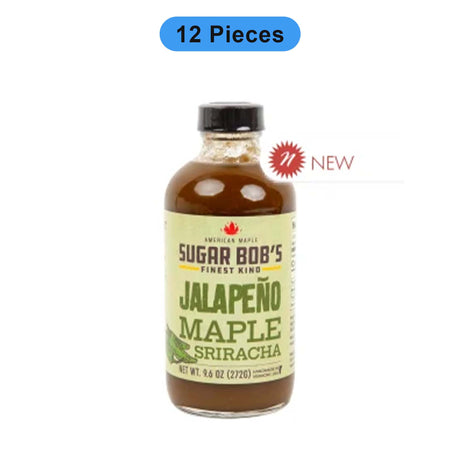 SUGAR BOB'S JALAPENO MAPLE SRIRACHA HOT SAUCE 9.6 OZ BOTTLE