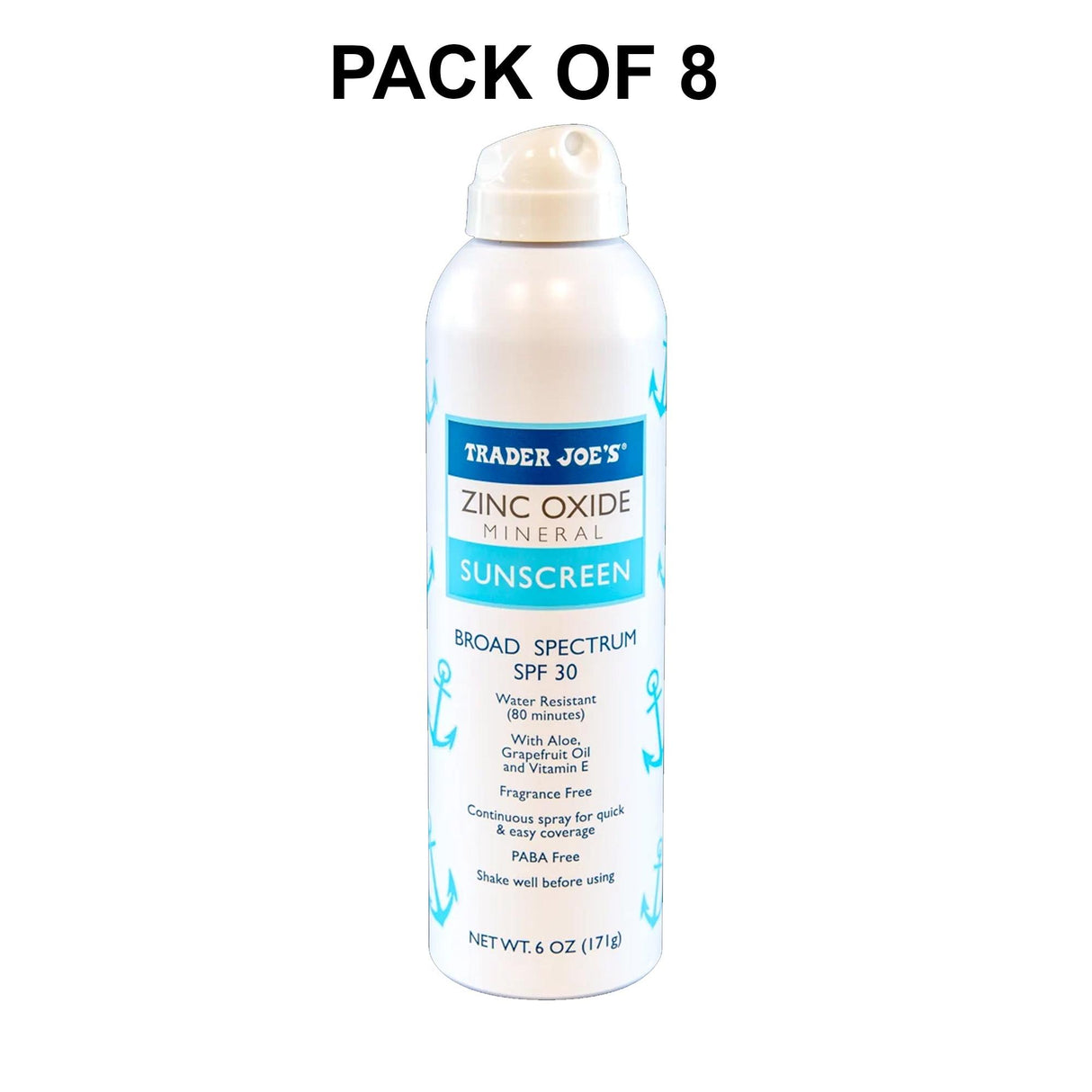 Traders Joe's Zinc Oxide Mineral Sunscreen Spray SPF 30