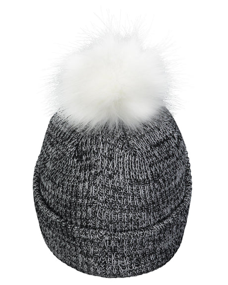 Faux Fur Pom Beanie