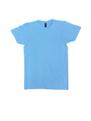 Lucky Friends 1001 100% Cotton Fabric - Pacific Blue, Round Neck T-Shirt, 4.2 Oz, 30 Single, Tubular (1 Piece)