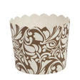 Large Light Brown Floral Print Paper Baking Cup, 5 oz Capacity 2.5" Dia. x 2.25" High, Pack of 16