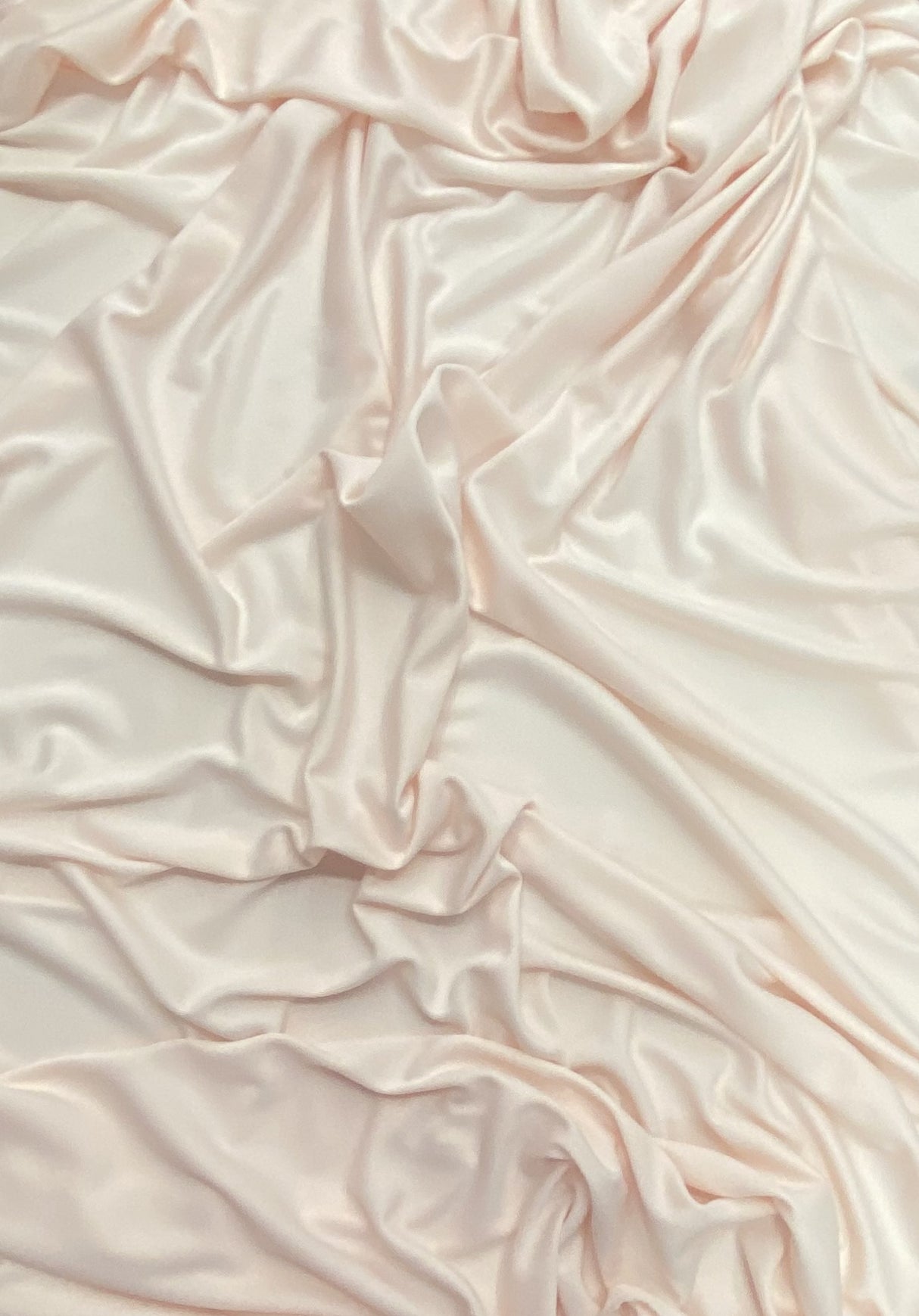 Stretch Lining Polyester Fabric - Pale Pink, Matte Soft, 60" Width (1 Yard)
