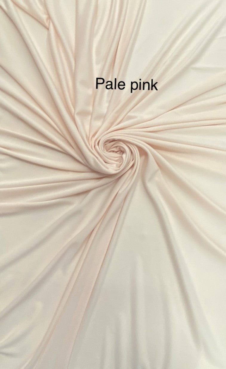 Stretch Lining Polyester Fabric - Pale Pink, Matte Soft, 60" Width (1 Yard)
