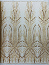 Palm Beaded Damask Design Beaded Lace Fabric - Damask Pattern With Palm Motifs, Beaded Embellishment, Sold By The Yard (1 Yard)