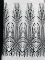 Palm Beaded Damask Design Beaded Lace Fabric - Damask Pattern With Palm Motifs, Beaded Embellishment, Sold By The Yard (1 Yard)