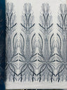 Palm Beaded Damask Design Beaded Lace Fabric - Damask Pattern With Palm Motifs, Beaded Embellishment, Sold By The Yard (1 Yard)
