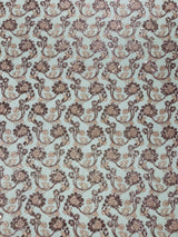 Pamela Floral Lace Polyester Fabric - Floral Corded Embroidered Sequin Lace, 50-54" Width (1 Yard)