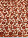 Pamela Floral Lace Polyester Fabric - Floral Corded Embroidered Sequin Lace, 50-54" Width (1 Yard)