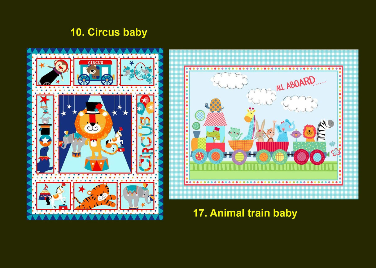 Fabric Panel Baby Quilt Baby Shower Gift MDG 36 x 45