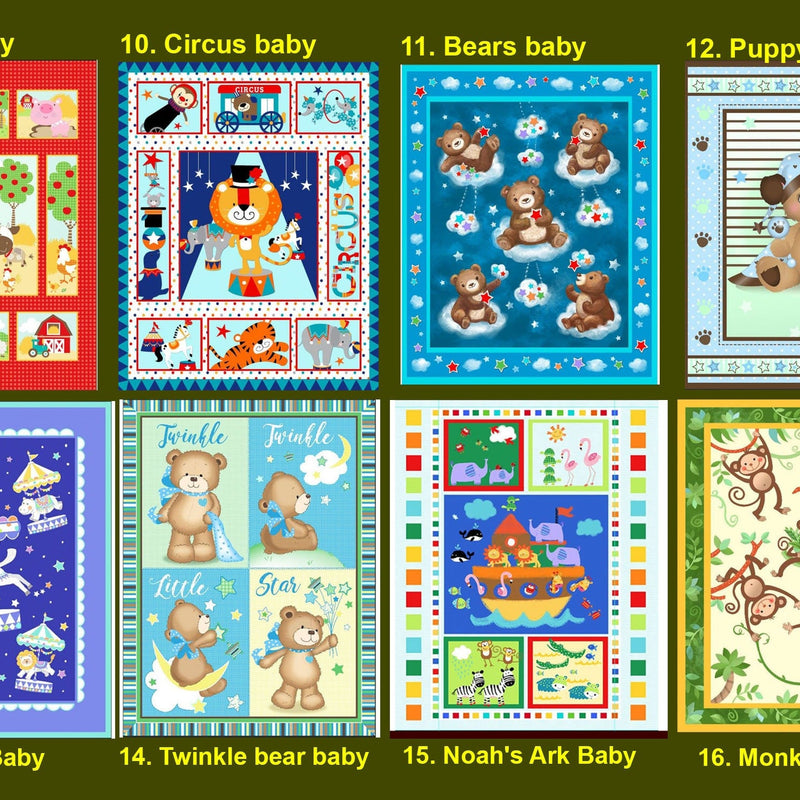 Fabric Panel Baby Quilt Baby Shower Gift MDG 36 x 45